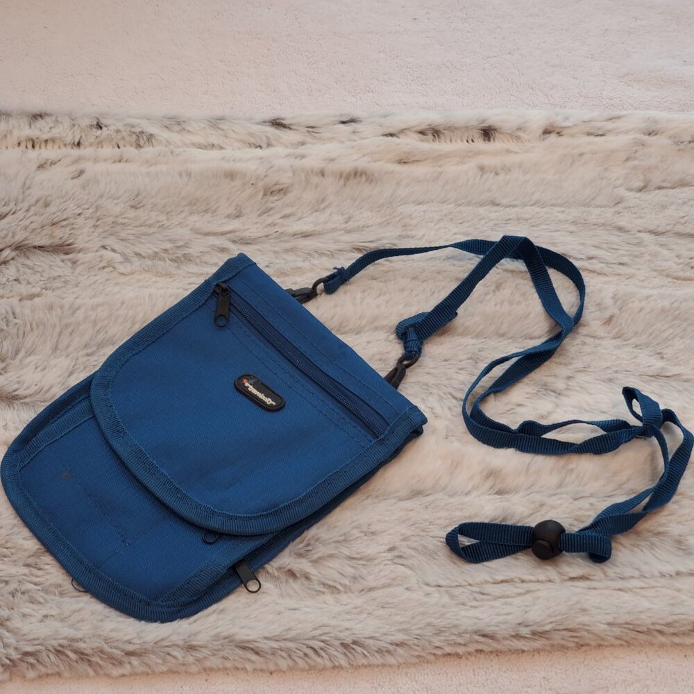 Travelocity Crossbody Blue Travel Wallet - Picture 7 of 7